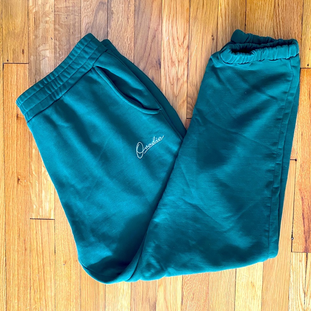Ovadia New York Dark green sweatpants 100% cotton size XL F19